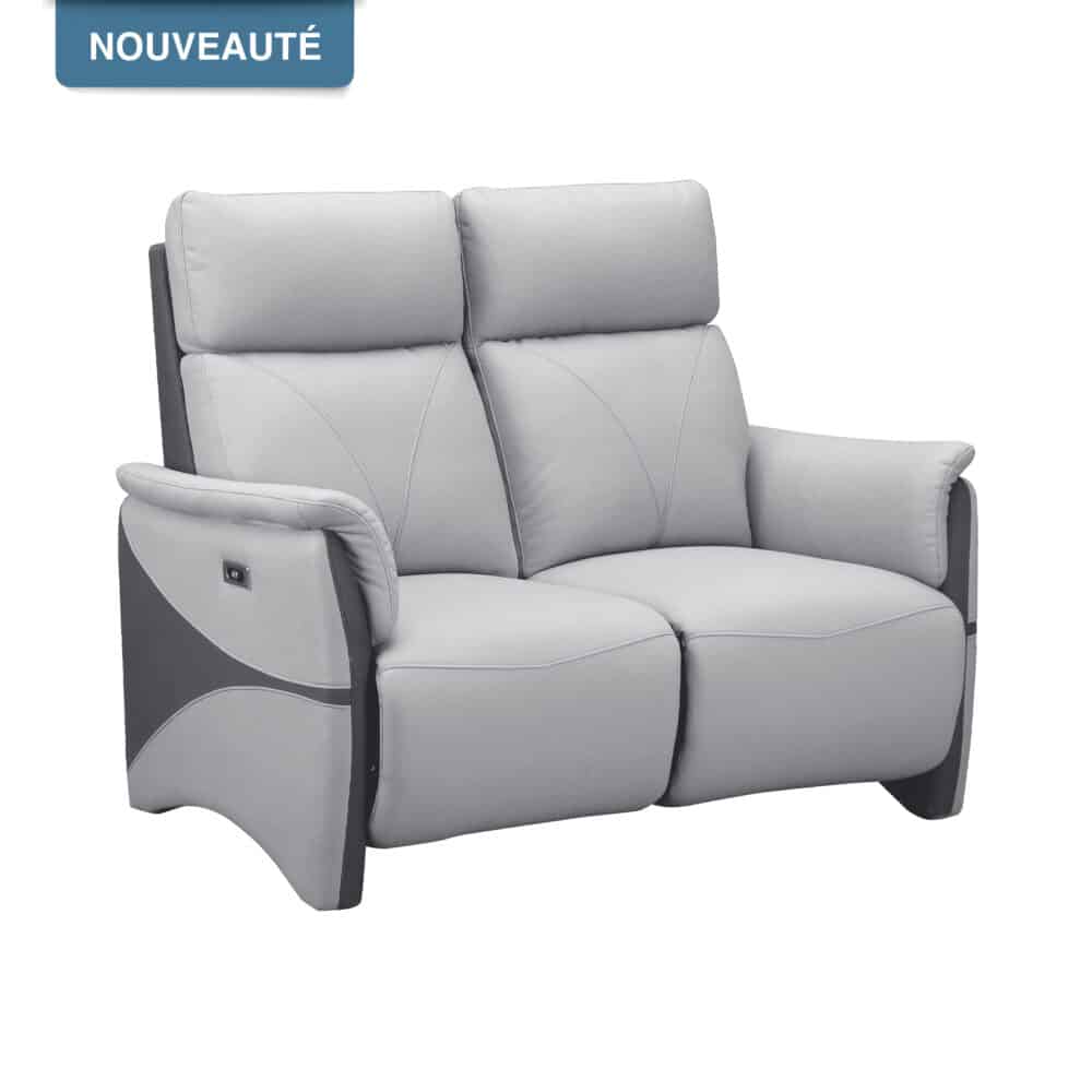 SYMBIOSE - Canapé 2 places relax électrique ou fixe