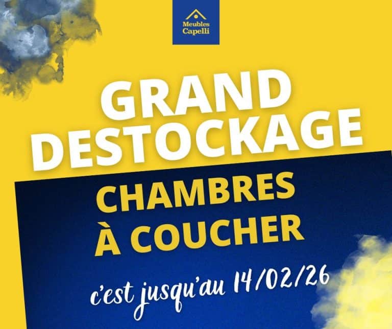 Destockage chambres à coucher chez Meubles Capelli