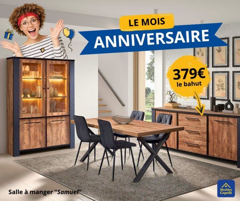 Le mois anniversaire chez Meubles Capelli Buhl-Lorraine : Offre exceptionnelle : le bahut à seulement 379€ !